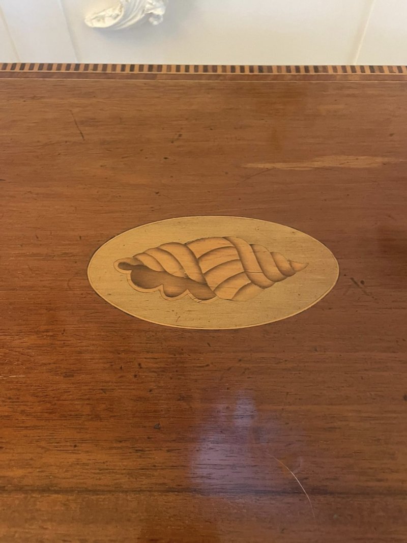 Antique Edwardian Quality Mahogany Inlaid Lamp Table - Image 12